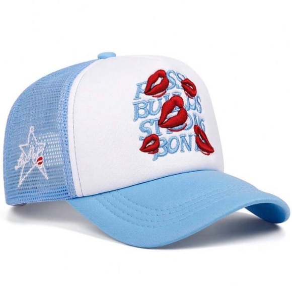 Accessories - •Stay Strong• Kiss Mark Unisex Streetwear Mesh Trucker Hat